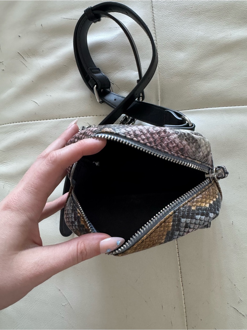 Aldo Snake-Embossed Crossbody or Waist Bag - Picture 2 of 4